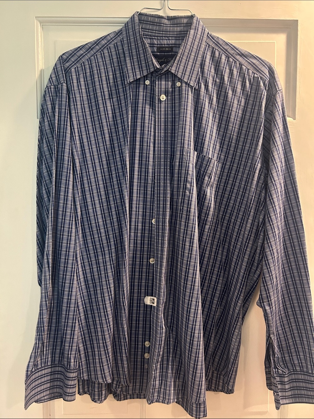 Joseph & Feiss Blue Plaid Dress Shirt